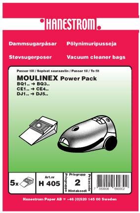 HANESTRÖM Dammsugarpåsar MOULINEX POWER PACK