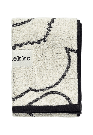 Marimekko Piirto Unikko Guest Towel30X50 Badrumstextilier Svart ONESIZE