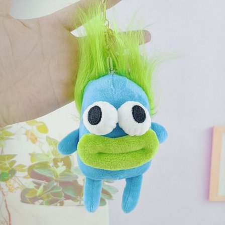 Tegnefilm Nøglering Vedhæng Fried Pølse Mund Pendant #2