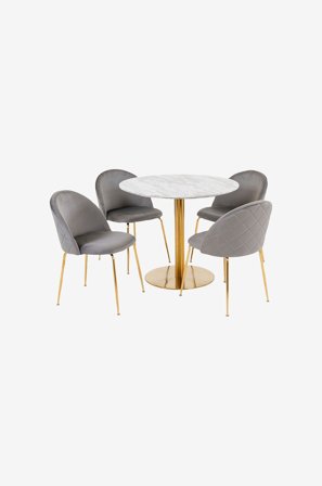 House Nordic - Spisesett Bolzano og Geneve - Hvit - Spisegruppe 6 personer - Fra Homeroom