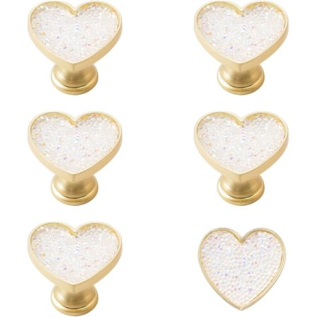 Hjärtformad Knopp, Kreativ Zinklegering Skåpslådknopp, Enkelt Hål Dörr