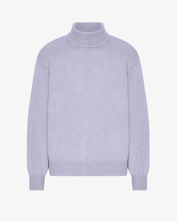 Merino Wool Turtleneck - Soft Lavender XL