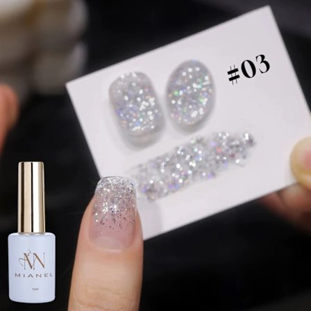 MIANEL 1-12st 12ML Sommar Bubble Ice Tea Serie Glitter Gel Nagellack Flash Nagellack Sommarnaglar Vita Naglar Blå Naglar