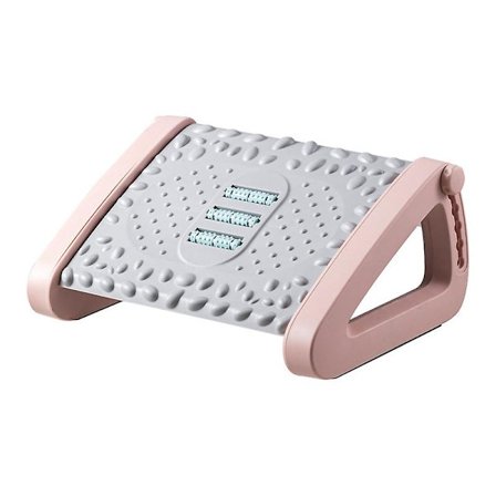 Kompakt fotpall i plast med massagefunktion - Rosa