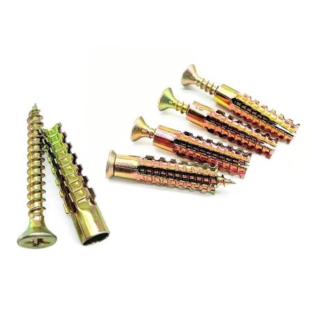 100 kpl seinäankkuri ruuveilla Molly-pulttiruuvisarja set