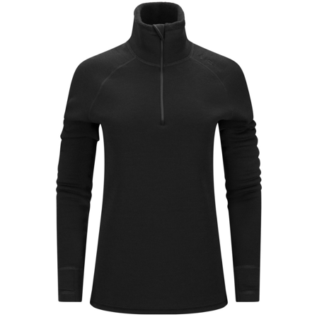 Aclima W's Fleecewool V2 Polo W/ Zip Jet Black