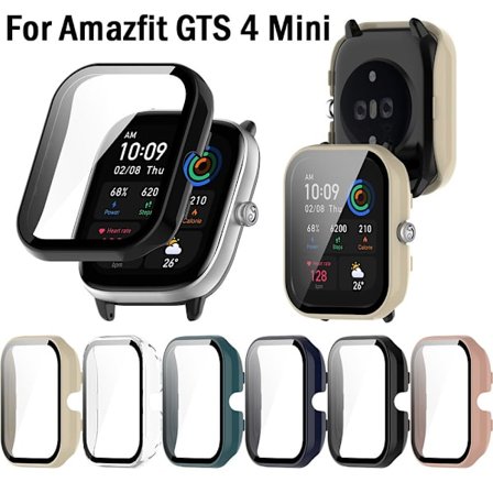 Mordely For Amazfit GTS 4 Mini PC-veske+herdet glass SVART