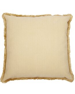 Putetrekk Danny ensfarget med frynser 1-pk Gul