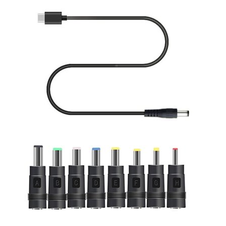 TypeC till PD-12V DC- Adaptrar Laddningskabel Strömkabel Kontakt- Adapter