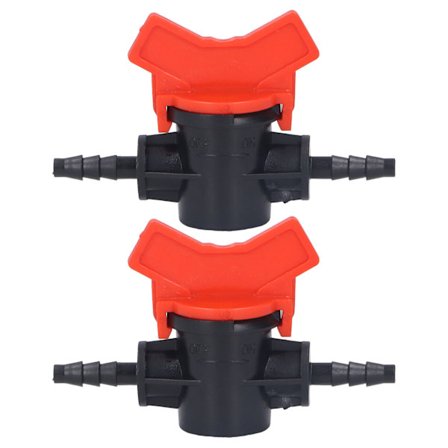2 STK. ABS Plastik Flow Regulator Væskekontrol Stopventil Vandpumpe Lige Igennem Ventil 4 mm Ydre Diameter