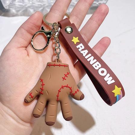 Onsdag Addams Nøglering Dukke Gyser Kæledyr Hånddukke Nøglering Tilbehør Taske Vedhæng Dreng Pige Gave - på lager 21