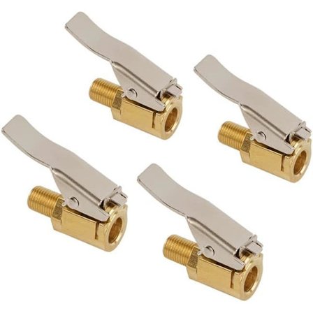 4-delt 8mm bilventil-adapter, til ø8 slange, luftpatron-oppumpningsventil-klemme-stik-adapter, montering til pneumatisk messingkompressor