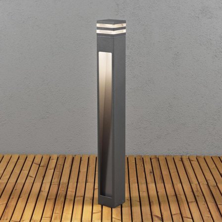 Konstsmide Massa Hagestolpe 8 W, antrasittgrå, Belysning