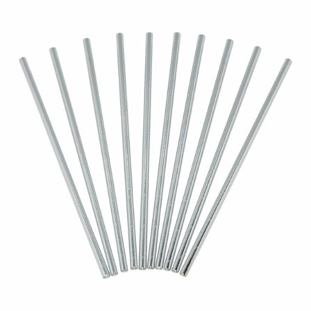 Papperssugrör Silver Metallic 24-pack