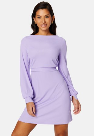 BUBBLEROOM Zofia rib dress Lilac Klær