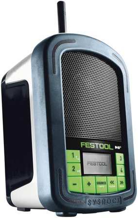 Festool BR10 DAB+ SYSROCK Byggradio med Bluetooth och laddare, utan batteri, Byggradio & högtalare