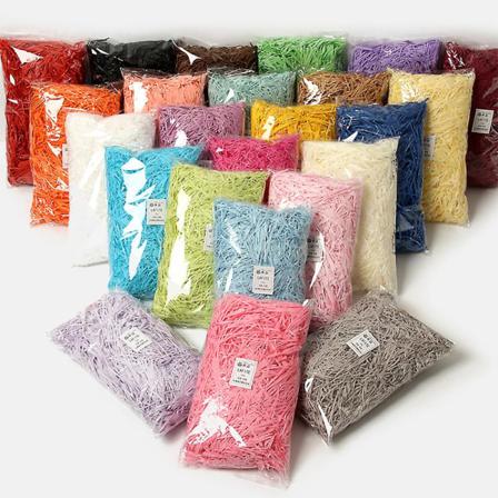 100 G Färgglada Strimlade Krinklepapper Raffia Godislådor Gör Det Själv