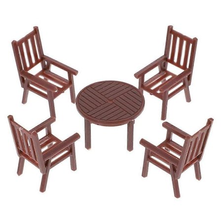 1 sæt miniature møbelmodel dukkehus bord stol sæt model miniature møbler dukkehus mini bord stol dekorationer mini bord og stole Mi