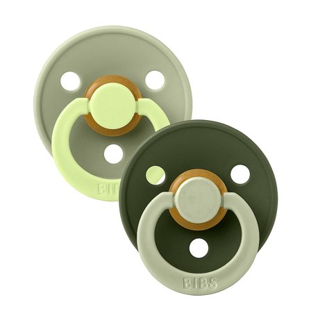 BIBS Pacifier Studio Colour 2 Pack Sage Hunter Green mix Size 1, Børn & Forældre, Sutter, Latexsutter