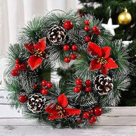 Juledekorasjon Krans Veggoppheng Konglekrans B