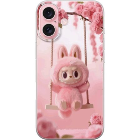 Kompatibelt Mobilskal till Apple Apple iPhone 16 Monsterfigur söt kanin med rosa kinder