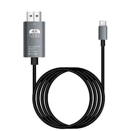 Type C til HDMI HDTV Adapter Konverter Han til Han USB 4K 60Hz 30Hz HDMI-kompatibelt HD-MI Kabel til Projektor PC Laptop MacBook (LGL)