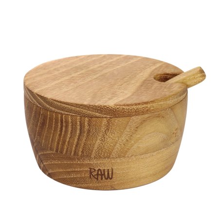 Aida Raaka Suolakulho kannella + lusikalla, teakia