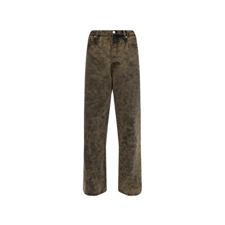 Dries Van Noten, Wide-legged jeans Groen, Heren, Maat:W30