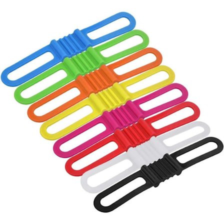 Lytivagen 8 stk. cykel silikone strop elastisk lommelygte holder bånd bandage si