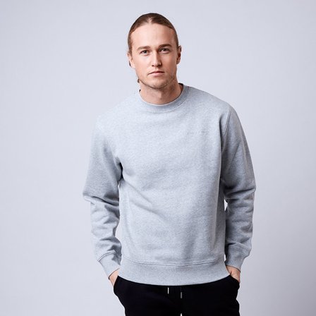 CLN ATHLETICS Men's Core Crew, Grey Melange
