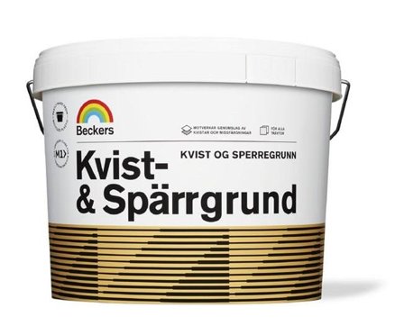 Beckers Kvist- och spärrgrund, 710017531 matt, 10L, Vit, Färg & tapeter