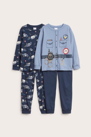 Kappahl | Piżama policjanta 2-pak Ciemnoniebieski 110/116 | Ciemnoniebieski