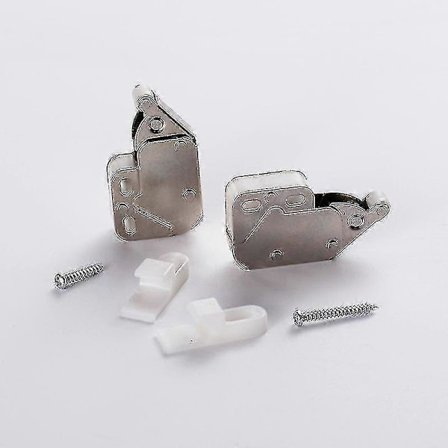 2 stk. Mini Trykklås Skap Campingvogn Bobil Skapdører Skaplås Med Kryssnøkler F