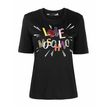 Love Moschino T-shirt Sort, Dame
