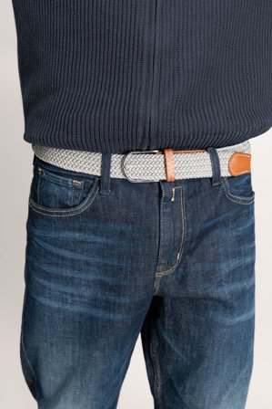 RYVLS Braided Belt Szary Paski Chłopiec - Kids Brand Store