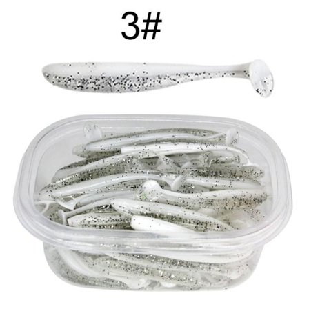 50 STK Fiskeorm agn Myk plastlokk 7CM3 3