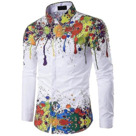 Skjorta med print för män 3XL