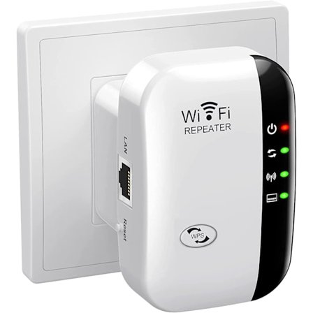2025 Seneste Model 2025 Hurtigste WiFi-extender, WiFi-repeater, WiFi-booster, dækker op til 465 m² og 50 enheder, internetbooster - med