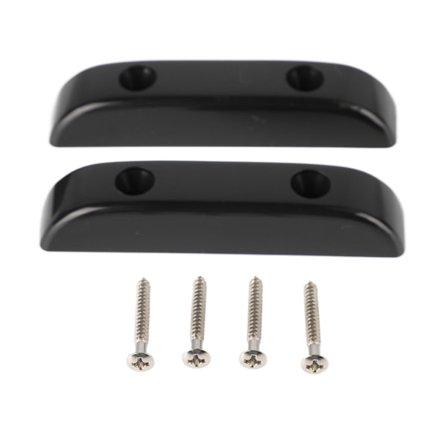 2 stk Bass Tommelstøtte Plast Anti-Skli Lettvekt Jazz Bass Gitar Tommelfingerstøtte GM01 Svart
