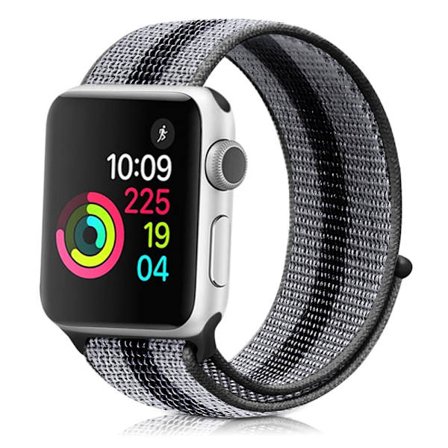 Nylonarmband Apple Watch Apple Watch Ultra 2 49mm Grå/Svart
