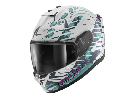 Integralhelm Shark D-Skwal 3 Reptaia Weiß Cameleon M