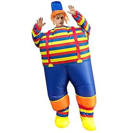 Halloween Voksen Stribet Klovn Oppustelige Kostumer Dragter Maskerade Kostume Anime Cosplay Sjov Festkjole