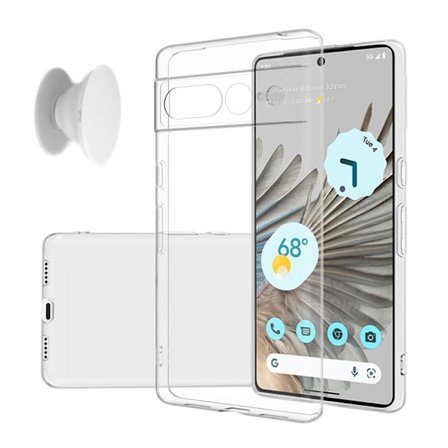 Google Pixel 7 Pro Skal & Fingerhållare - Skydd och Komfort - Vit