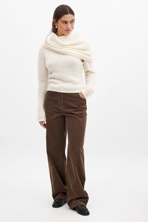 Camille Charriere x NA-KD Cordhose mit hoher Taille - Hosen mit hoher Taille - Braun - EU 42