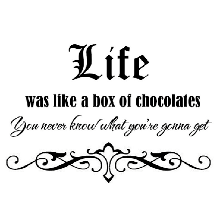 Väggord - Berömda filmcitat ur - Forrest Gump