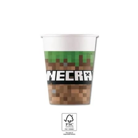 Minecraft Gröna pappersmuggar 8 st 200 ml FSC