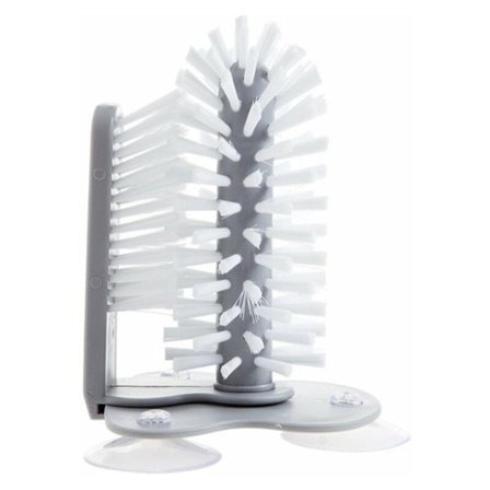 Glasbørste, dobbeltsidet flaskebørste med kraftig sugekop til bar køkkenvask husholdningsværktøjer