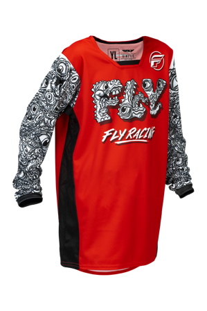 Maglia da Cross FLY Racing Kinetic Mutant V26 Bambino Rosso/Bianco/Nero S