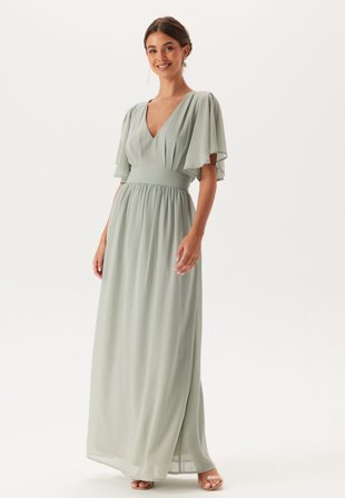 Bubbleroom Occasion - Butterfly Sleeve Chiffon Gown - 46