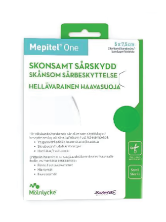 Mepitel One Sårbeskyttelse, 5 x 7.5 cm, 2 stk.